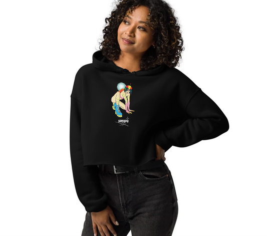 Space Punk Crop Hoodie